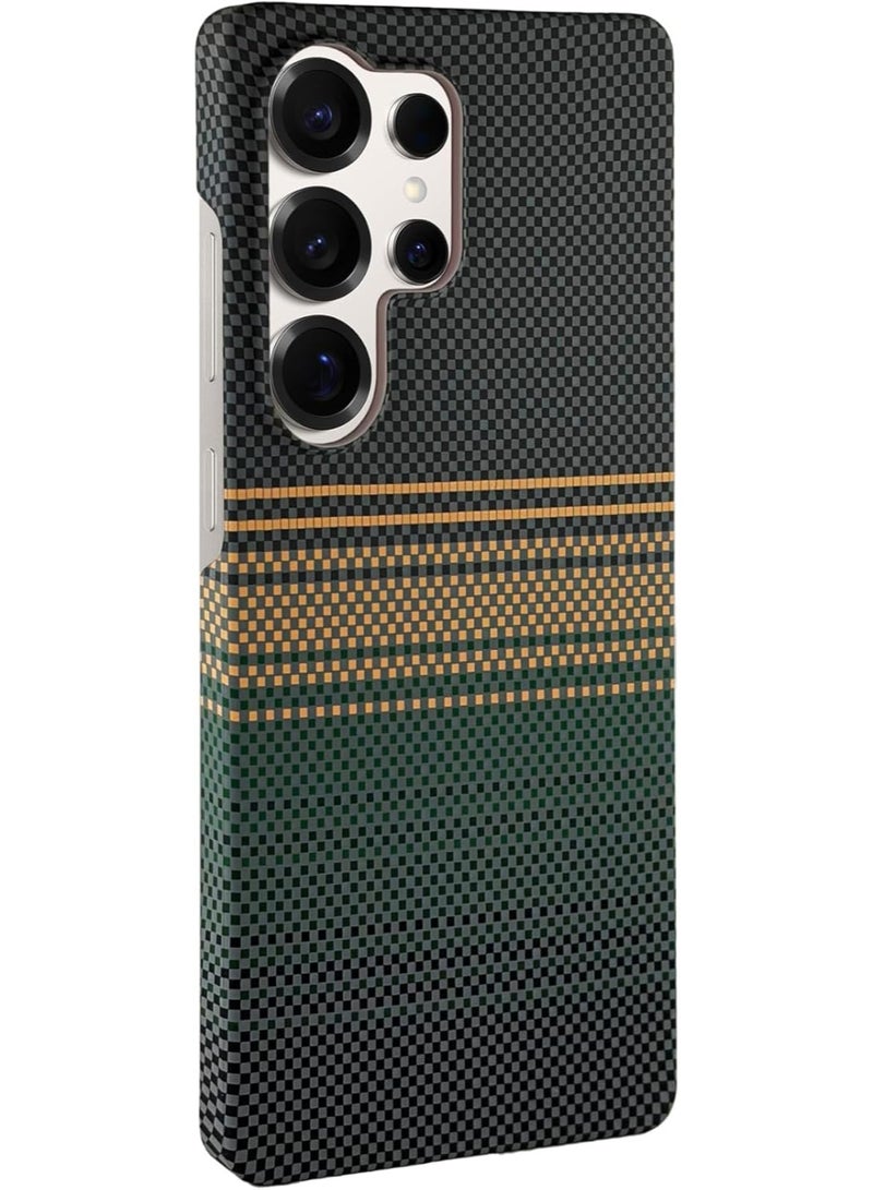 فوني Phoni Ultra Slim Magnetic Case for Samsung Galaxy S25 Ultra, MagSafe-Compatible Magnetic Case, Thin Lightweight Design, Carbon Fiber Style, Raised Camera Protection (Verdant Dusk – Green Carbon) - Image 2